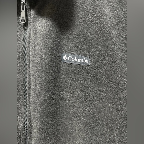 Columbia Men's Fleece Vest Steens Mountain Charcoal Grey Size 2XL XXL - Picture 2 of 4
